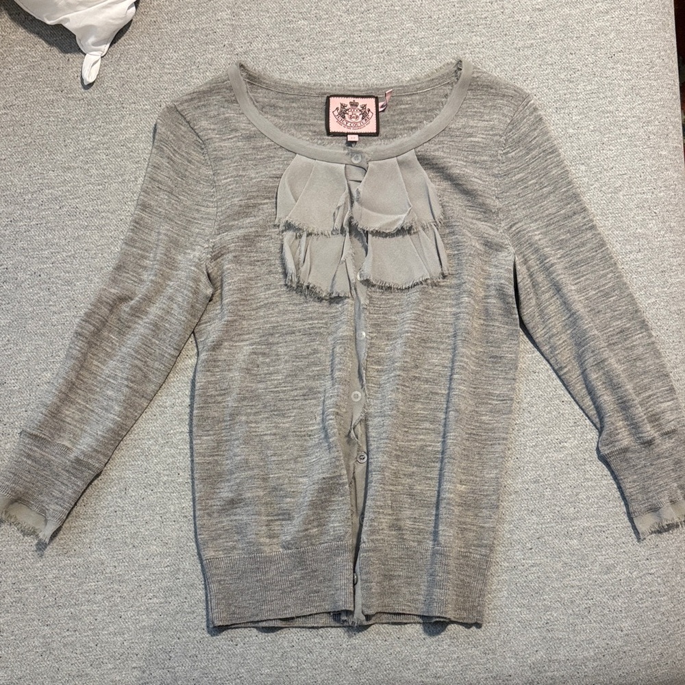 Juicy Couture Light Gray Cardigan